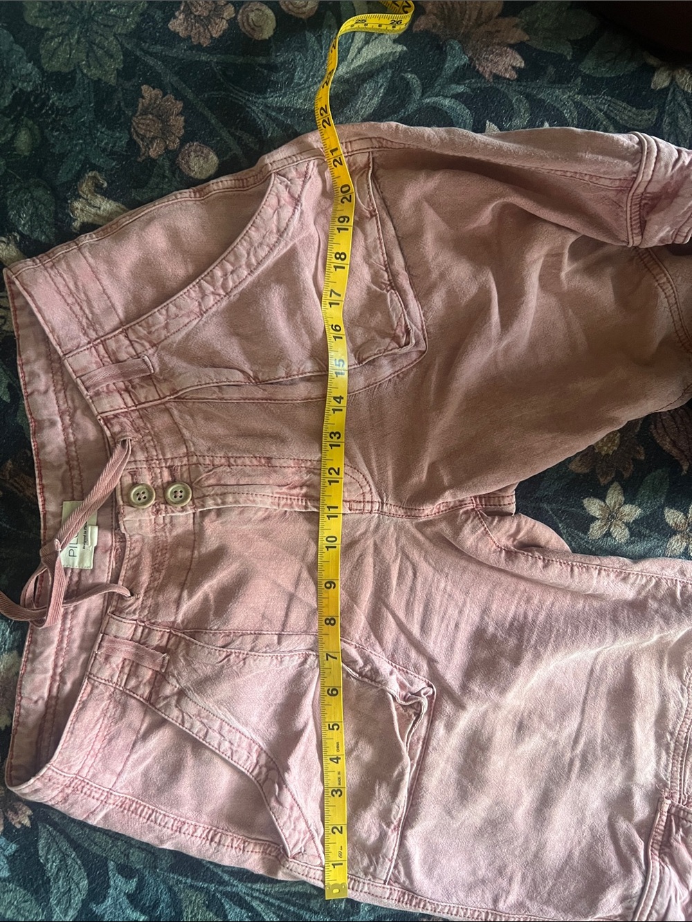 Pilcro/Anthropologie linen blend Rose Pink Denim Pants with - Picture 13 of 13